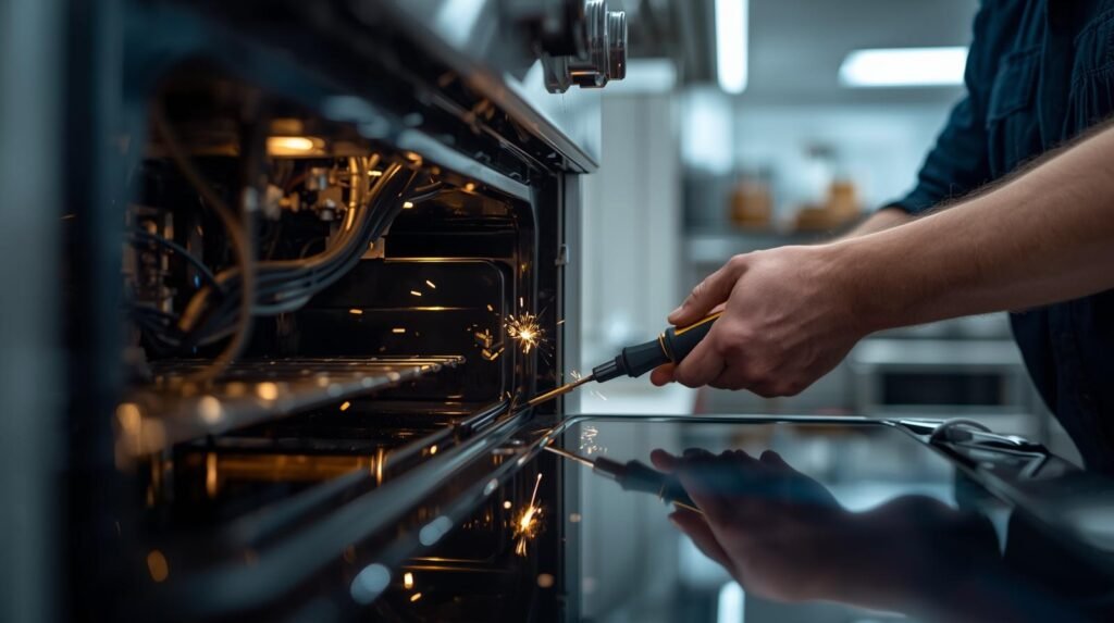 Cooking range ignition and spark failure repair service