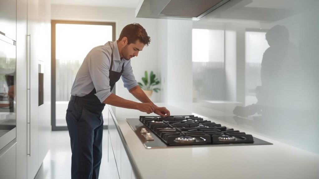 Expert repair of knobs, valves, and flame control systems to ensure smooth and accurate operation of Häfele hobs.