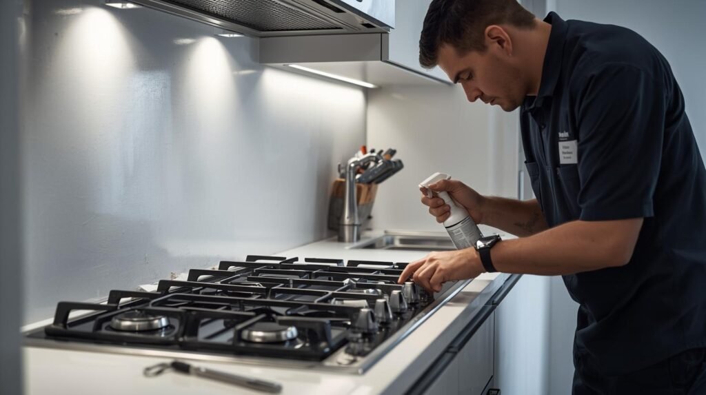 Gas leakage detection and safety check for Häfele cooktop