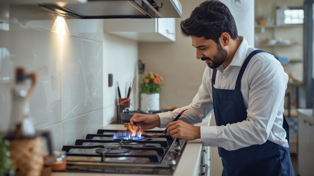 Hafele gas hob service near me with doorstep inspection by technician