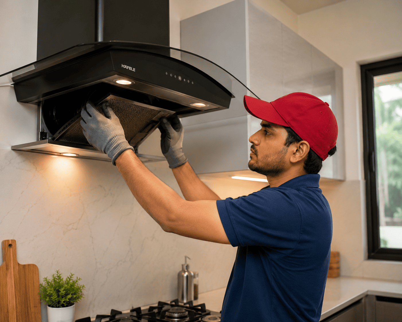 Hafele chimney repair technician in Hyderabad – certified doorstep service