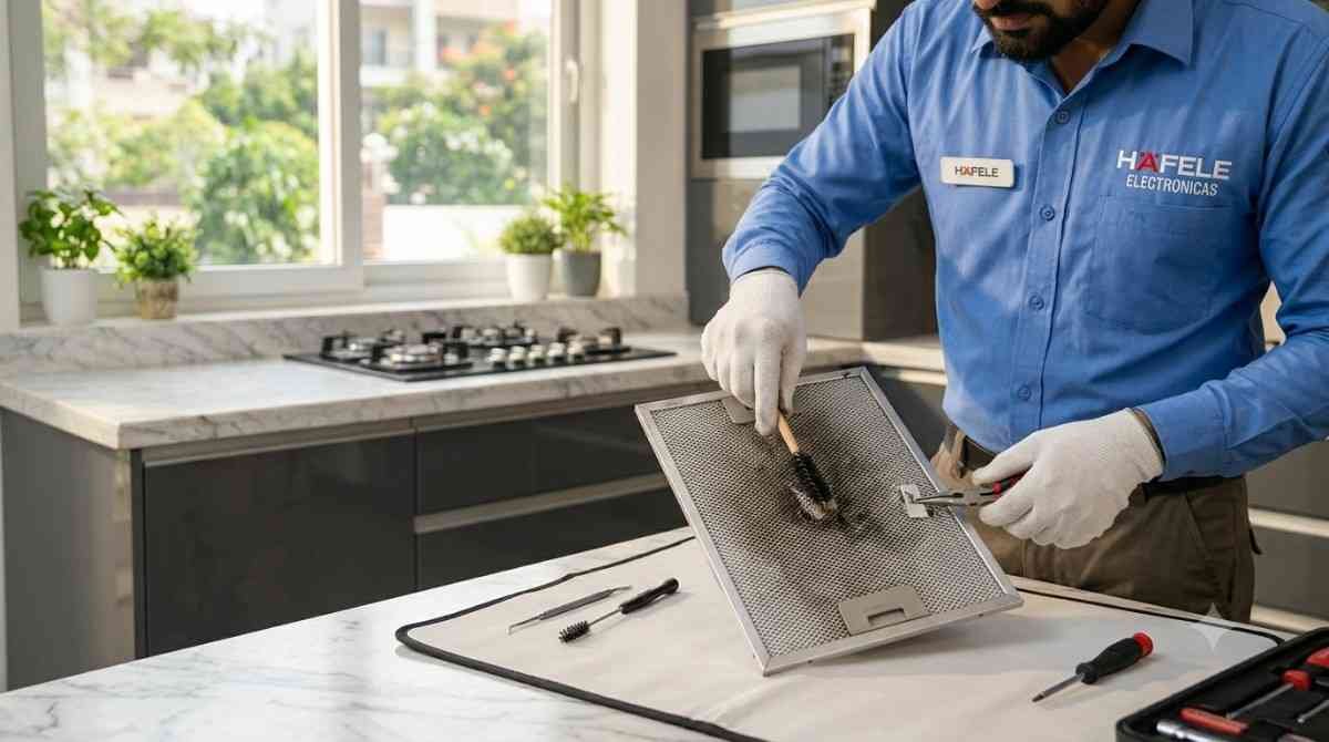 Hafele chimney repair and filter cleaning service in Bangalore