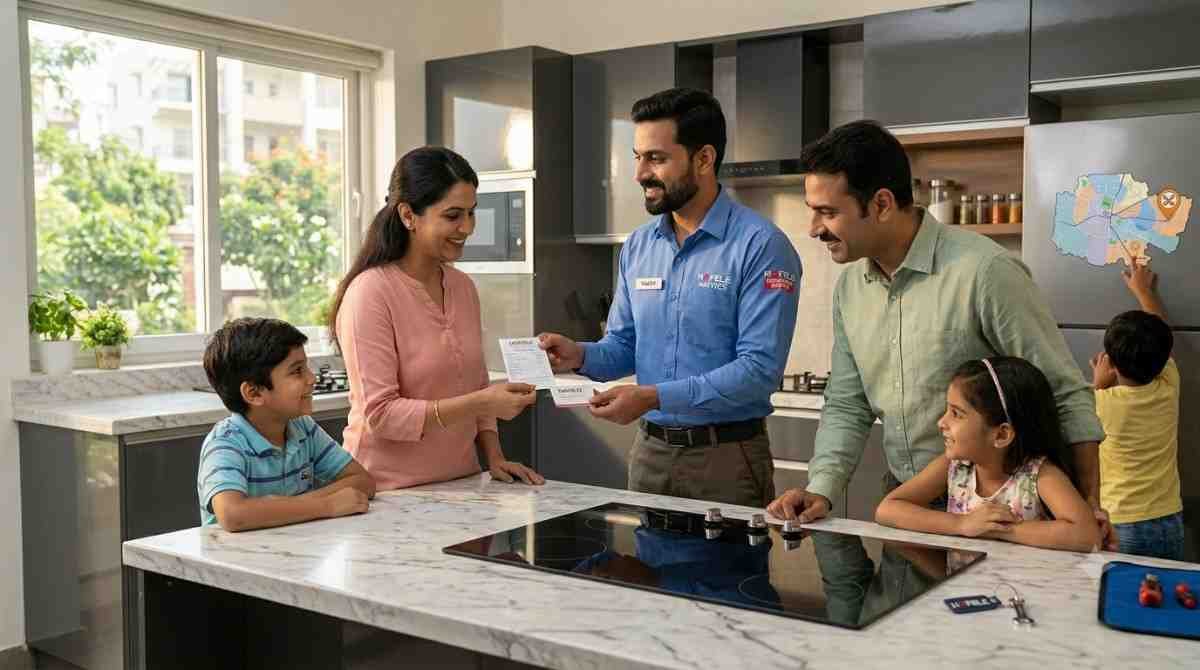 Satisfied customer after Hafele appliance repair service in Bangalore