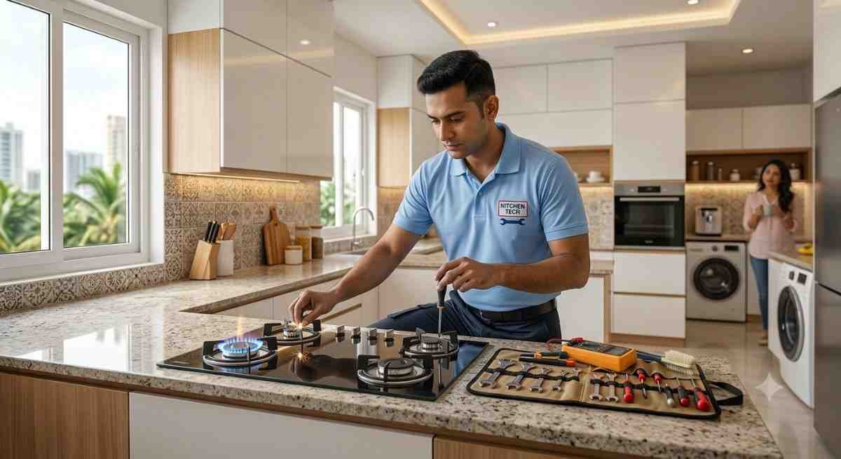 Hafele hob repair service in Bangalore burner ignition and gas valve fix